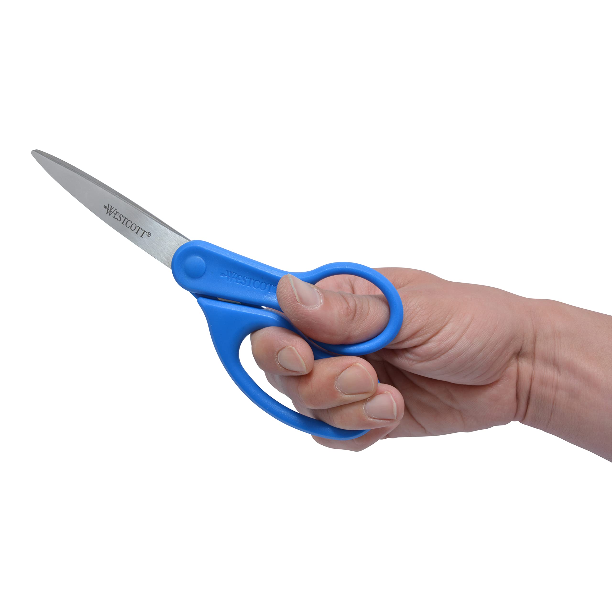 Westcott 41218 All Purpose Preferred Stainless Steel Scissors, 8-Inch, Blue - Image 5