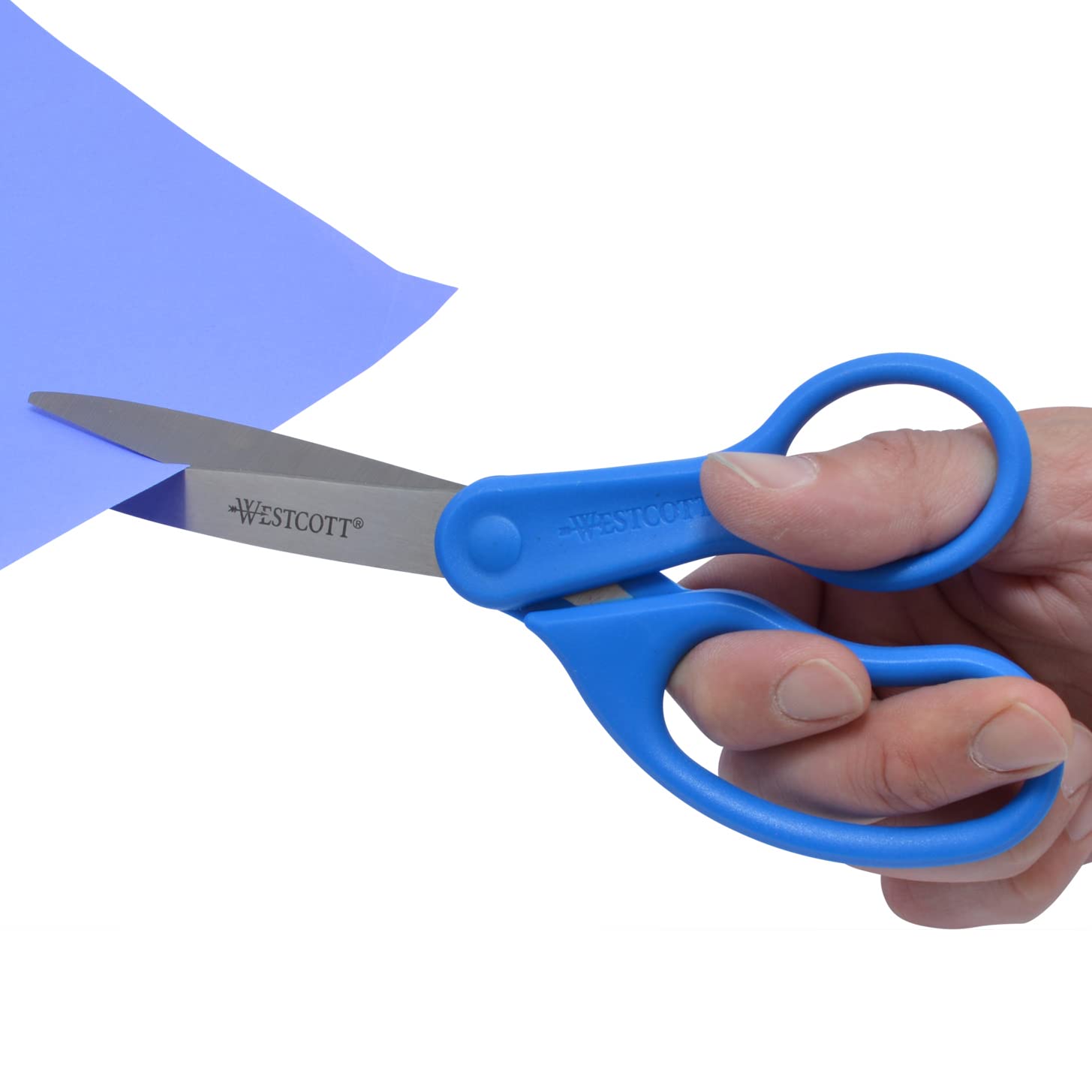 Westcott 41218 All Purpose Preferred Stainless Steel Scissors, 8-Inch, Blue - Image 6