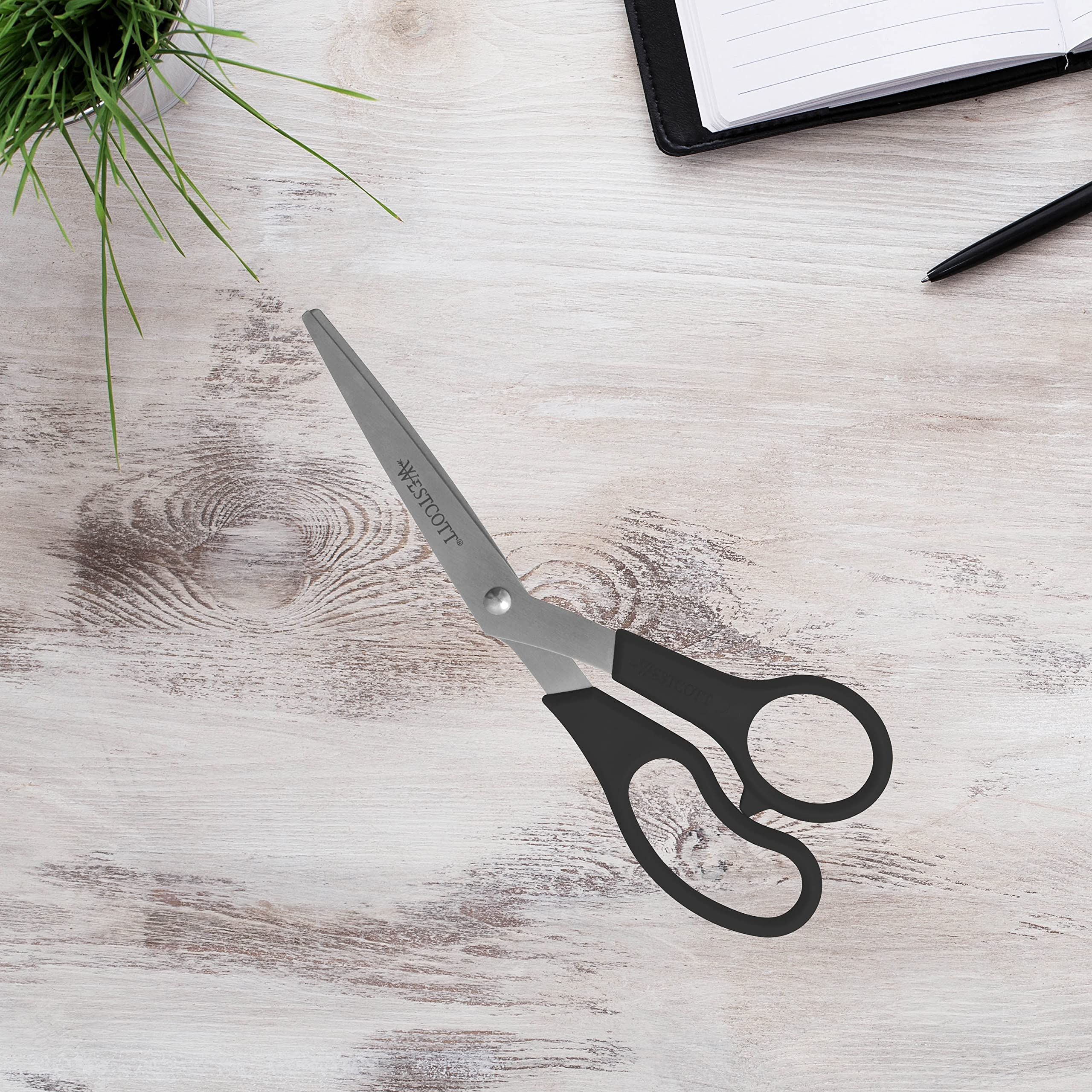 Westcott All Purpose Value Scissors, 8" Bent, Pack of 3, Black (13402) - Image 7