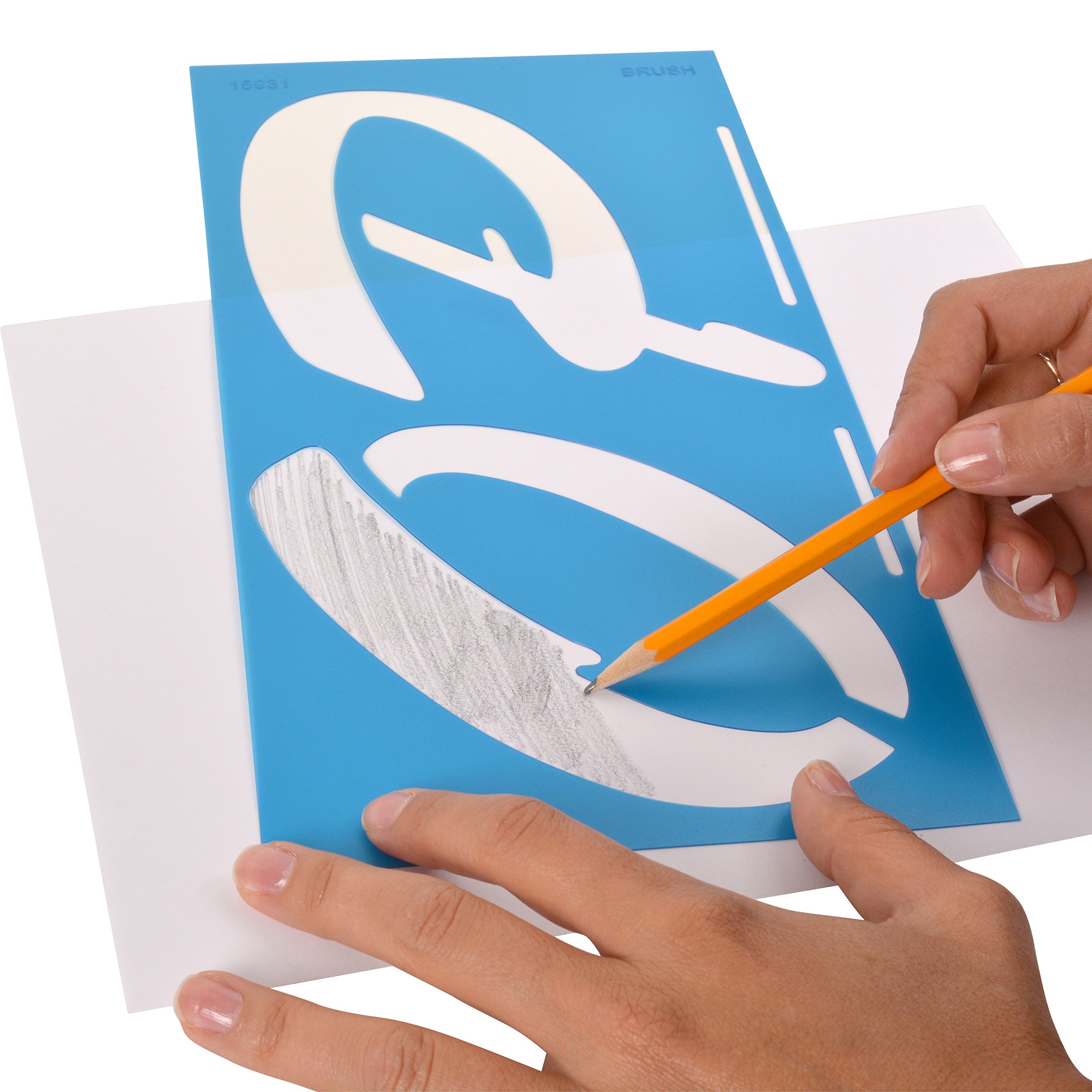Westcott LetterCraft Stencil, Brush Font, 6-Inch Characters (15931) - Image 4
